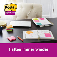 Lade das Bild in den Galerie-Viewer, Post-it® Super Sticky Z-Notes, Boost Collection, 76 mm x 76 mm, 90 Blatt/Block, 100% PEFC