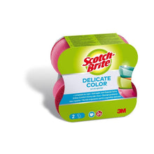 Lade das Bild in den Galerie-Viewer, Auslaufartikel: Scotch-Brite® Delicate Color Comfort nicht kratzender Reinigungsschwamm, 2 Stück pro Packung | Packung (1 Stück)
