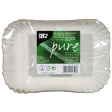 Lade das Bild in den Galerie-Viewer, PAPSTAR 100 Schalen, Pappe "pure" eckig weiss