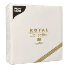 Lade das Bild in den Galerie-Viewer, PAPSTAR 50 Servietten "ROYAL Collection" 1/4-Falz 40 x 40 cm weiss