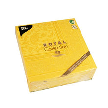 Lade das Bild in den Galerie-Viewer, PAPSTAR 50 Servietten "ROYAL Collection" 1/4-Falz 40 x 40 cm gelb