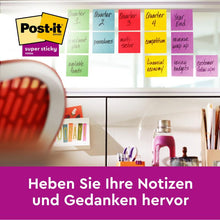 Lade das Bild in den Galerie-Viewer, Post-it® Super Sticky Notes, 76 mm x 76 mm, 90 Blatt/Block, 100% PEFC