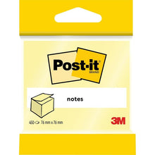 Lade das Bild in den Galerie-Viewer, Post-it® Notes Würfel, Gelb, 76 mm x 76 mm, 450 Blatt/Block, 1 Block/Packung, 100% PEFC, SGSCH-PEFC-COC-110078 | Packung (1 Set)