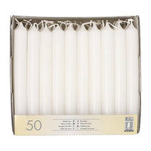 Lade das Bild in den Galerie-Viewer, Starpak 50 Tafelkerzen Ø 2,1 cm · 19,6 cm weiss | Papptray (50 Stück)