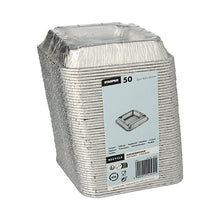 Lade das Bild in den Galerie-Viewer, Starpak 50 Aschenbecher, Alu eckig 2,2 cm x 12,5 cm x 12,5 cm | Schrumpffolie (50 Stück)