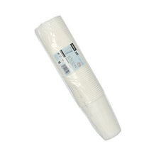 Lade das Bild in den Galerie-Viewer, Starpak 50 Trinkbecher, PP 0,5 l Ø 9,5 cm · 13,7 cm weiss mit Schaumrand | Folie (50 Stück)