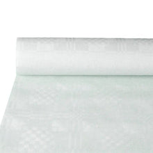 Lade das Bild in den Galerie-Viewer, PAPSTAR Papiertischtuch mit Damastprägung, weiß, 10 m x 1,2 m | Folie (1 Rolle)