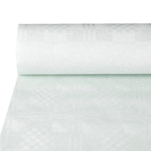 Lade das Bild in den Galerie-Viewer, PAPSTAR Papiertischtuch Damastprägung, weiß, 50 m x 1,2 m | Folie (1 Rolle)