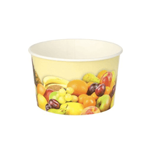 Lade das Bild in den Galerie-Viewer, Starpak Eisbecher To Go Pappe rund 250 ml Ø 10 cm · 6 cm "Früchte" | Schrumpffolie (200 Stück)