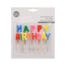 Lade das Bild in den Galerie-Viewer, PAPSTAR Buchstabenkerzen "Happy Birthday", 8 cm, festliche Deko | Blister (1 Stück)