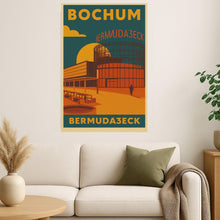 Lade das Bild in den Galerie-Viewer, Bermuda3Eck Bochum – Retro Poster im 70er-Stil