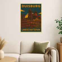 Lade das Bild in den Galerie-Viewer, Landschaftspark Duisburg-Nord – Retro Poster im 70er-Look