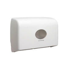 Lade das Bild in den Galerie-Viewer, Aquarius™ Toilet Tissue Spender - Doppelrollen-Spender für Jumbo Toilet Tissue Mini / Weiß - 1 Dispenser | Karton (1 Spender)