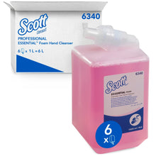 Lade das Bild in den Galerie-Viewer, Scott® Essential™ Schaumseife für die tägliche Verwendung - Kassette / Rosa /1 Ltr - 6 Cassettes | Karton (6 Kartuschen)