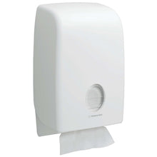Lade das Bild in den Galerie-Viewer, Aquarius™ Spender für gefaltete Handtücher - Interfold / Weiß - 1 Dispenser | Karton (1 Spender)