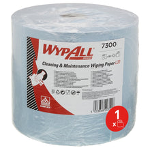 Lade das Bild in den Galerie-Viewer, WypAll® L20 Papierwischtuch für Instandhaltungsarbeiten - Großrolle / Blau - 1 Roll x 500 Sheets | Karton (1 Rolle)