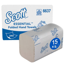 Lade das Bild in den Galerie-Viewer, Scott® Essential™ Handtücher - interfold / Weiß /Klein - 15 Clips x 340 Sheets | Karton (15 Päckchen)