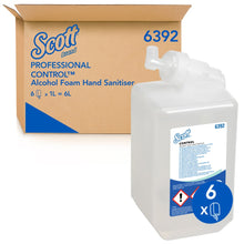 Lade das Bild in den Galerie-Viewer, Scott® CONTROL Handdesinfektionsschaum auf Alkoholbasis - 1 Liter Kassette / Transparent /1 l - 6 Cassettes | Karton (6 Kartuschen)