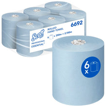 Lade das Bild in den Galerie-Viewer, Scott® Essential™ Handtücher - Rolle / Blau - 6 Rolls x 1 Sheet | Karton (6 Rollen)