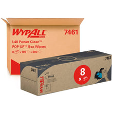 Lade das Bild in den Galerie-Viewer, WypAll® L40 PowerClean - Zupfbox / Weiß - 8 Cartons x 100 Sheets | Karton (8 Boxen)