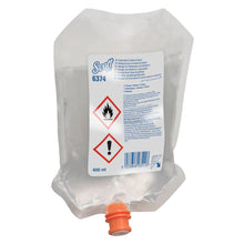 Lade das Bild in den Galerie-Viewer, Scott® Reiniger für Toilettensitze und andere Oberflächen - Spenderbeutel / Transparent /400ml - 6 pouches | Karton (6 Beutel)