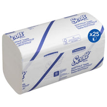 Lade das Bild in den Galerie-Viewer, Scott® SCOTTFOLD* Handtücher - gefaltet / Weiß /Mittel - 25 Clips x 175 Sheets | Karton (25 Päckchen)