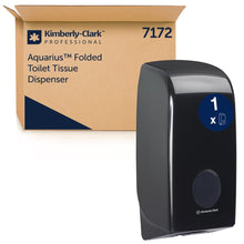 Lade das Bild in den Galerie-Viewer, Aquarius™ Toilet Tissue Spender - Schwarz - 1 Dispenser | Karton (1 Spender)