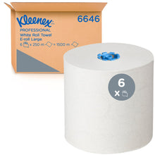 Lade das Bild in den Galerie-Viewer, Kleenex® Rollenhandtücher - E-roll Large / Weiß /1 ply 6x250m - 6 Rolls x 1 Sheet | Karton (6 Rollen)