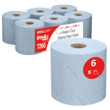 Lade das Bild in den Galerie-Viewer, WypAll® L20 General Clean - Centrefeed for Reach+™ / Blau /2-lagig - 6 Rolls x 550 Sheets | Karton (6 Rollen)
