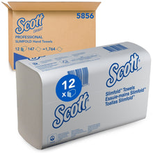 Lade das Bild in den Galerie-Viewer, Scott® SLIMFOLD Handtücher - gefaltet / Weiß - 16 Clips x 110 Sheets | Karton (16 Päckchen)