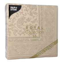 Lade das Bild in den Galerie-Viewer, PAPSTAR 50 Servietten "ROYAL Collection" 1/4-Falz 40 x 40 cm sand