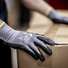 Lade das Bild in den Galerie-Viewer, NITRAS SKIN FLEX Strickhandschuhe, Spezial-Stretch-Strick, grau, teilbeschichtet