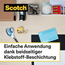 Lade das Bild in den Galerie-Viewer, Scotch® doppelseitiges Klebeband, 1 Rolle, 19 mm x 33 m
