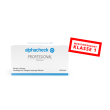 Lade das Bild in den Galerie-Viewer, Alphacheck Professional Alkoholtupfer 3 x 6 cm | Packung (100 Stück)