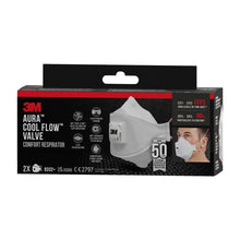 Lade das Bild in den Galerie-Viewer, 3M™ Aura™ Comfort Cool Flow™ Partikelmaske 9332+, FFP3, mit Ventil
