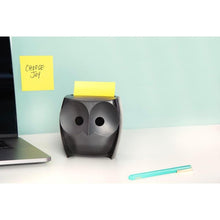 Lade das Bild in den Galerie-Viewer, Post-it® Z-Notes Dispenser, Eule, Schwarz + Post-it® Super Sticky Z-Notes, 45 Blatt/Block, 2 Blöcke/Packung | Packung (1 Stück)