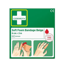 Lade das Bild in den Galerie-Viewer, Cederroth weichschaumbinde beige 6 cm x 2m | Packung (1 Stück)