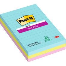 Lade das Bild in den Galerie-Viewer, Post-it® Super Sticky Notes im Großformat, Liniert, 101 mm x 152 mm, 90 Blatt/Block, 100% PEFC
