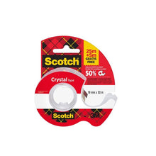 Lade das Bild in den Galerie-Viewer, Scotch® Crystal Klebeband, 19mm x 25 m, 1 Rolle auf Handabroller/Packung + 5 m GRATIS