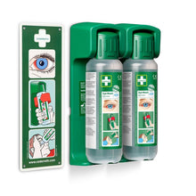 Lade das Bild in den Galerie-Viewer, Wandhalterung (für augenspülung 500 ml) ein nachleuchtendes hinweisschild ist im lieferumfang enthalten | Packung (1 Stück)