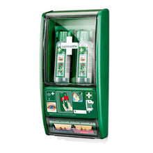 Lade das Bild in den Galerie-Viewer, Cederroth augenspülstation, inkl. 2 x 500 ml flaschen à 725200 mit salvequick pflasterspender ref 490700 | Packung (1 Stück)