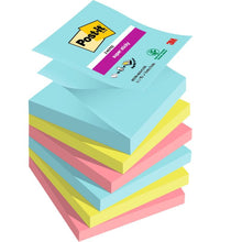 Lade das Bild in den Galerie-Viewer, Post-it® Super Sticky Z-Notes, Boost Collection, 76 mm x 76 mm, 90 Blatt/Block, 100% PEFC