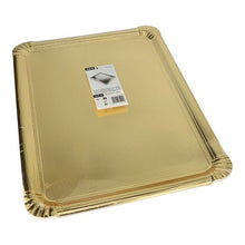 Lade das Bild in den Galerie-Viewer, Starpak 5 Servierplatten, Pappe, PET-beschichtet eckig 34 cm x 45,5 cm gold | Packung (5 Stück)