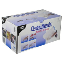 Lade das Bild in den Galerie-Viewer, PAPSTAR Clean Hands Base Kit, Edelstahl, 11,5x12,7x22 cm, silber | Faltschachtel (1 Stück)