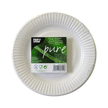 Lade das Bild in den Galerie-Viewer, PAPSTAR 25 Teller, Pappe "pure" rund weiss