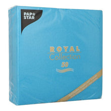 Lade das Bild in den Galerie-Viewer, PAPSTAR 50 Servietten "ROYAL Collection" 1/4-Falz 40 x 40 cm türkis