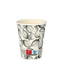 Lade das Bild in den Galerie-Viewer, Starpak 40 Trinkbecher, Pappe "To Go" 0,2 l Ø 8 cm · 9,1 cm weiss "Leaves" | Folie (40 Stück)
