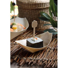Lade das Bild in den Galerie-Viewer, PAPSTAR 50 Fingerfood - Schalen, Holz "pure" "Schiffchen"