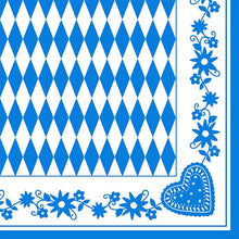 Lade das Bild in den Galerie-Viewer, PAPSTAR Servietten 1/4-Falz, 40x40 cm, Bayrisch Blau, 3-lagig | Folie (50 Stück)