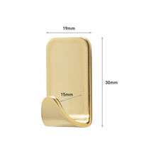 Lade das Bild in den Galerie-Viewer, Command™ Metallhaken Größe S, Goldfarbe, 17032BR-4ES, 4 Haken, 5 Strips | Packung (1 Stück)